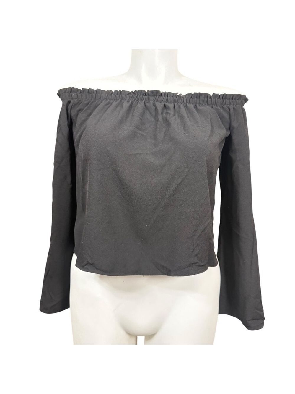 love fire Off the Shoulder Blouse, L/G, Black